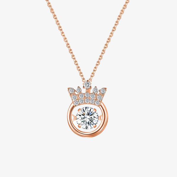 For Badass Daughter - S925 Straighten Your Crown Sparkling Dance Necklace