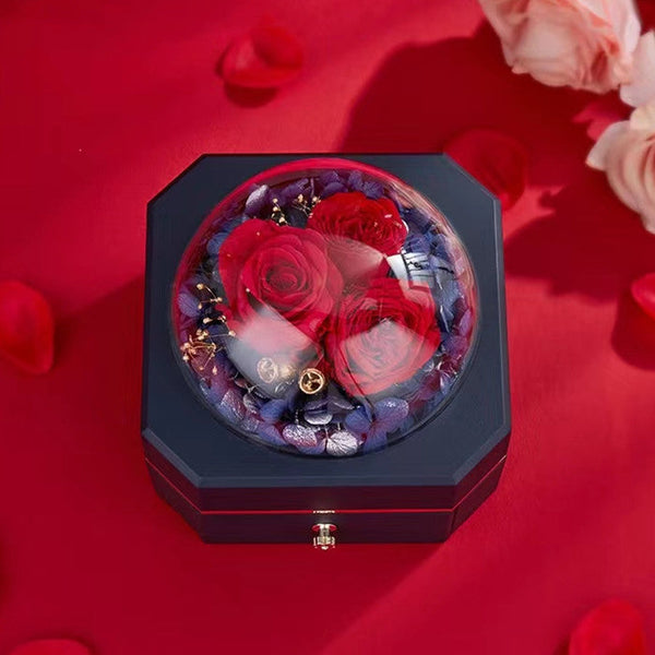 Preserved Rose Glass Jewelry Gift Pack